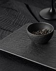 Manufacture Rock Rectangular Black Serving Plate