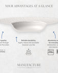 Manufacture Rock Blanc Universal Plate Coupe 25 cm