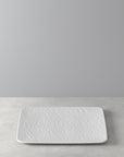 Manufacture Rock Blanc Square Serving Plate/Gourmet Plate 32.5 cm