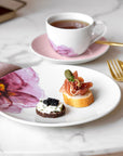 Rose Garden Saucer for Coffee Cup Pink