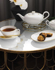 Anmut Gold Teacup & Saucer – Set of 6