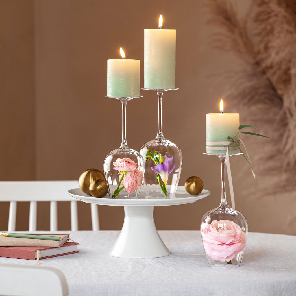 Rose Garden White Wine Goblet Set of 4 pieces