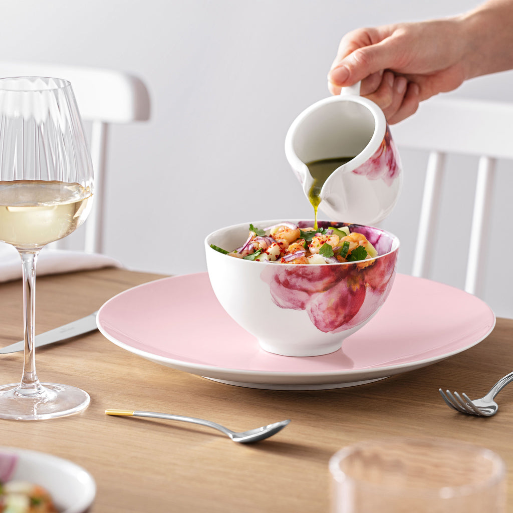 Rose Garden White Wine Goblet Set of 4 pieces