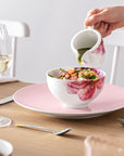 Rose Garden White Wine Goblet Set of 4 pieces