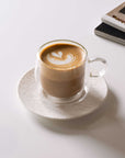 Artesano Hot & Cold Beverage Coffee Glass 180 ml, Set Of 2