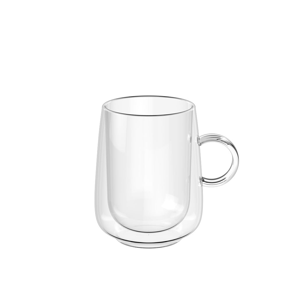 Artesano Hot & Cold Latte Glass with Handle with Handle 250 ml, Set Of 2