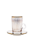 Bonton Gold S/6 Tea Cup W/Saucer for 120Ml