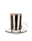 Gambit Tea Cup with Saucer, Set of 6, 120ml