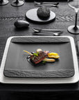 Manufacture Rock Square Flat Plate 28 cm