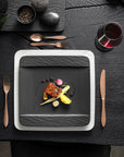 Manufacture Rock Square Flat Plate 28 cm