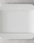 Manufacture Rock Blanc Square Flat Plate 28 cm