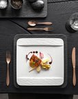 Manufacture Rock Blanc Square Flat Plate 28 cm