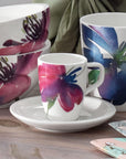 Artesano Flower Art Saucer for Espresso Cup 12cm
