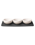 Newmoon Dip Bowl & Tray Set 4 Pieces