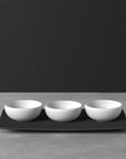 Newmoon Dip Bowl & Tray Set 4 Pieces