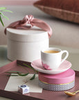 Rose Garden Saucer for Espresso Cup Pink