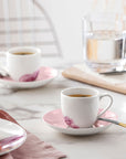 Rose Garden Saucer for Espresso Cup Pink