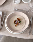 Newmoon Beige Bowl Flat 25 cm