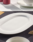 White Pearl Oval Platter 35cm