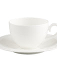White Pearl Coffee/Teacup & Saucer – Set of 6