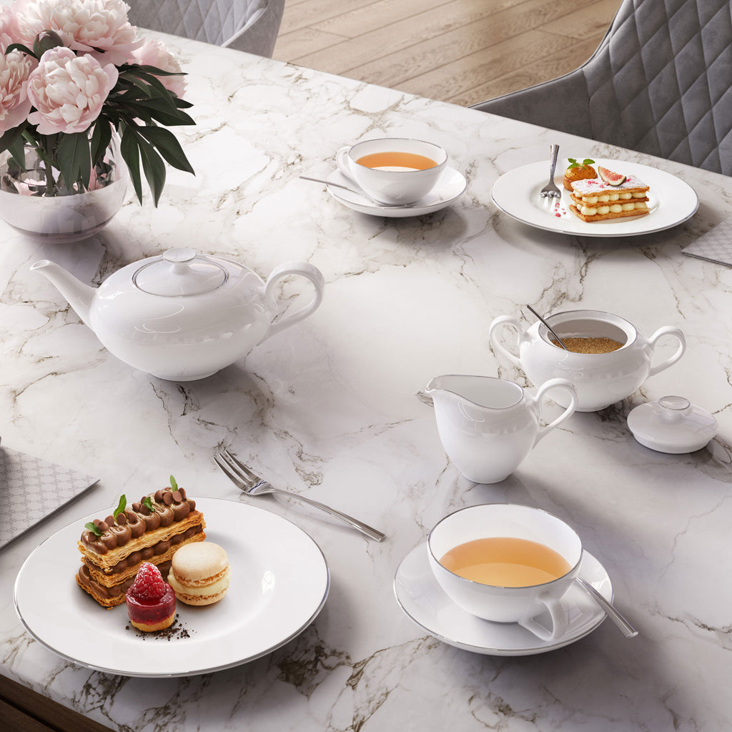 Anmut Platinum Espresso cup &amp; Saucer – Set of 6