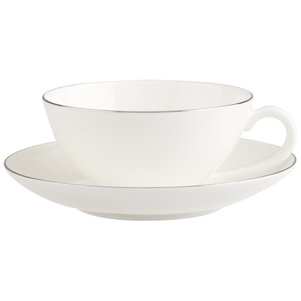 Anmut Platinum Teacup &amp; Saucer – Set of 6