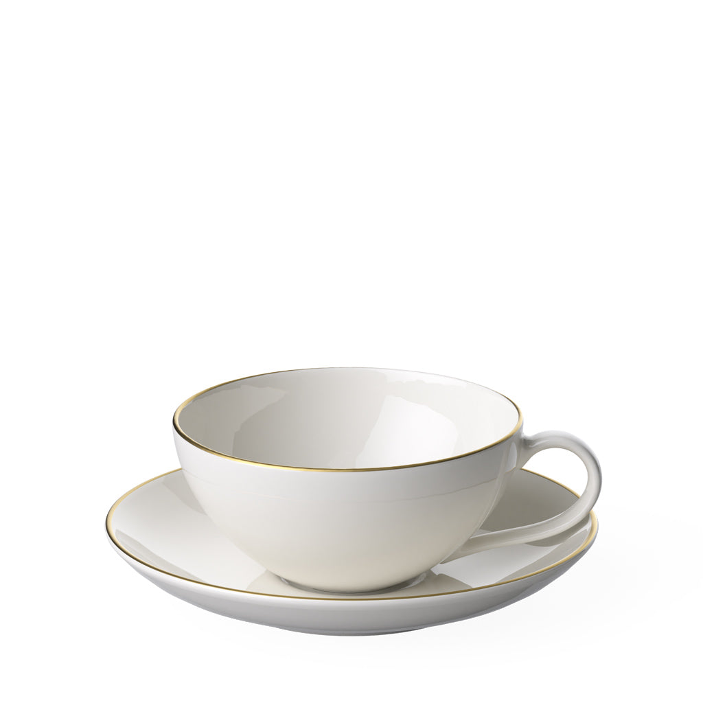 Anmut Gold Teacup &amp; Saucer – Set of 6