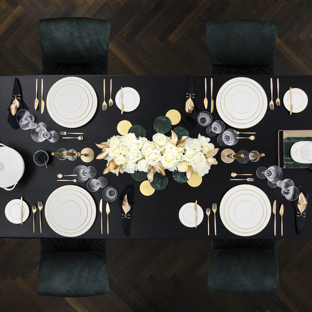 Anmut Gold Dinner Set- 38 Pcs for 6 Persons