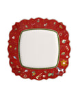 Toy's Delight Square flat plate, red