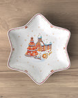 Winter Bakery Delight Star bowl medium, Gingerbread Village