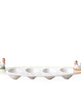 Spring Awakening Egg-Boat Rooster & Hen, 31x12 cm