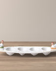 Spring Awakening Egg-Boat Rooster & Hen, 31x12 cm