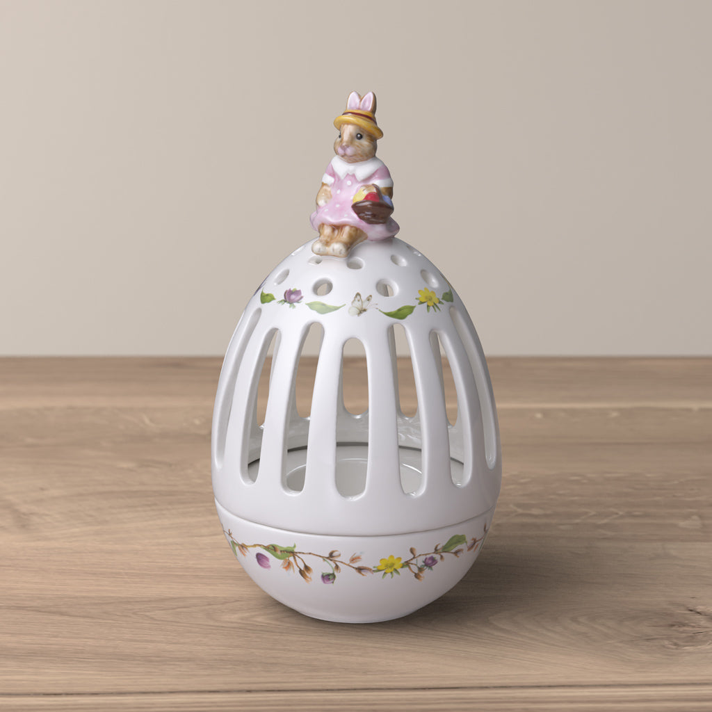 Bunny Tales Tea light holder egg, Anna 88x88x160mm