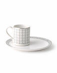 Geo Rose Grey & Platinum Coffee/Tea Cup Saucer 18.5 cm