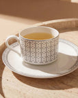 Geo Rose Grey & Platinum Coffee/Tea Cup Saucer 18.5 cm