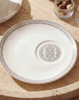 Geo Rose Grey & Platinum Coffee/Tea Cup Saucer 18.5 cm
