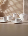 Geo Rose Grey & Platinum Coffee/Tea Cup Saucer 18.5 cm