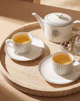 Geo Rose Grey & Platinum Coffee/Tea Cup Saucer 18.5 cm