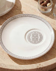 Geo Rose Grey & Platinum Espresso Cup Saucer 14.5 cm