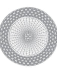Geo Rose Grey & Platinum Coupe Plate 33 cm