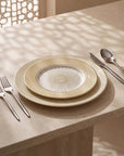 Geo Rose Beige & Gold Salad Plate 22 cm
