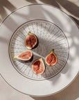 Geo Rose Grey & Platinum Salad Plate 22 cm