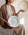 Geo Rose Grey & Platinum Salad Plate 22 cm