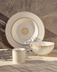 Geo Rose Beige & Gold Deep/Soup Plate 24.5 cm