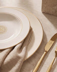 Geo Rose Beige & Gold Deep/Soup Plate 24.5 cm