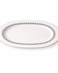 Geo Rose Grey & Platinum Oval Platter 41 cm