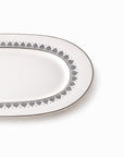 Geo Rose Grey & Platinum Oval Platter 41 cm