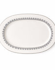 Geo Rose Grey & Platinum Oval Platter 34 cm