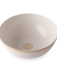 Geo Rose Beige & Gold Salad Bowl 2.27 L