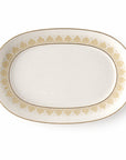 Geo Rose Beige & Gold Oval Pickle Dish 20 cm